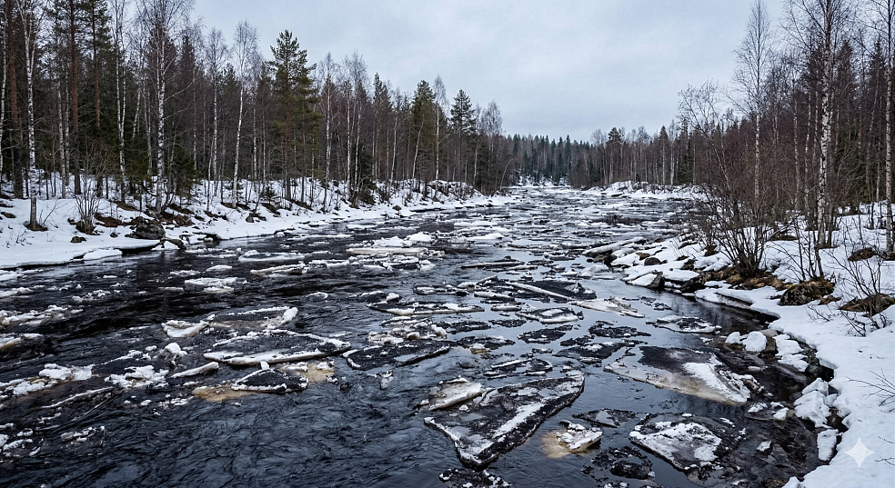 В Тюменской области стремительно растет уровень воды в реках: паводок усиливается